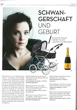 Muriel Baumeister - Schwangerschaft und Geburt